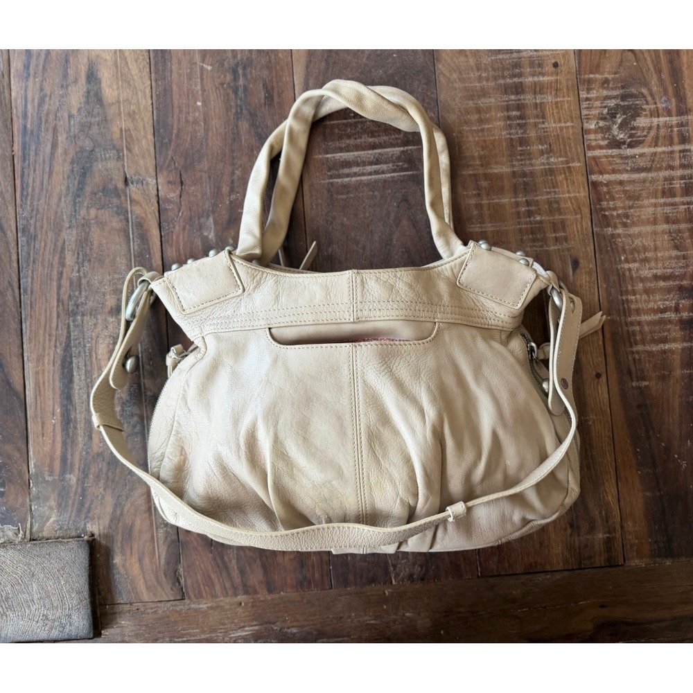 VTG HOBO Y2K Bag Purse Tan Used Handbag Lots Of Storage